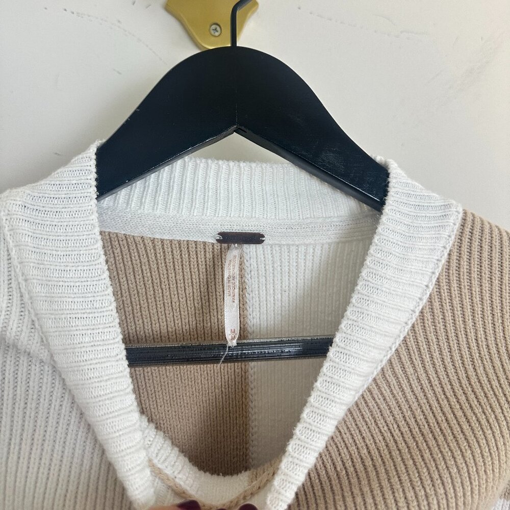 FREE PEOPLE Easy Street Checkered Tunic in White Sand Combo Size Medium - Picture 4 of 8